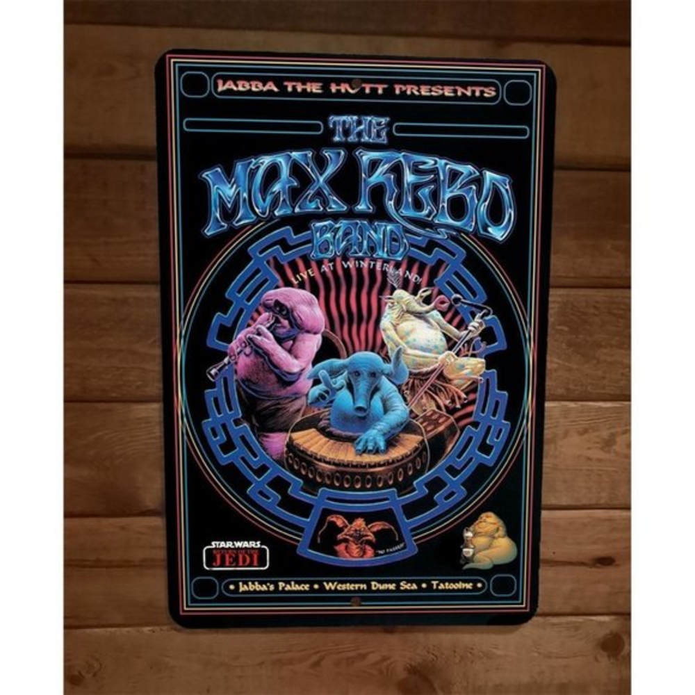 Jabba Max Rebo Band ROTJ Star Wars Return Jedi 8x12 Metal Wall Sign Poster